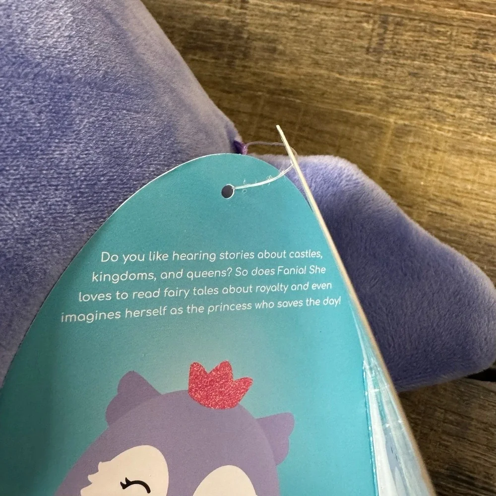 Squishmallows Fania Owl Plush Toy Purple Pink Crown 12 Inch NWT Target Exclusive - Picture 9 of 10